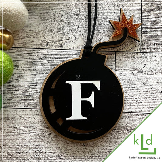 F Bomb Ornament