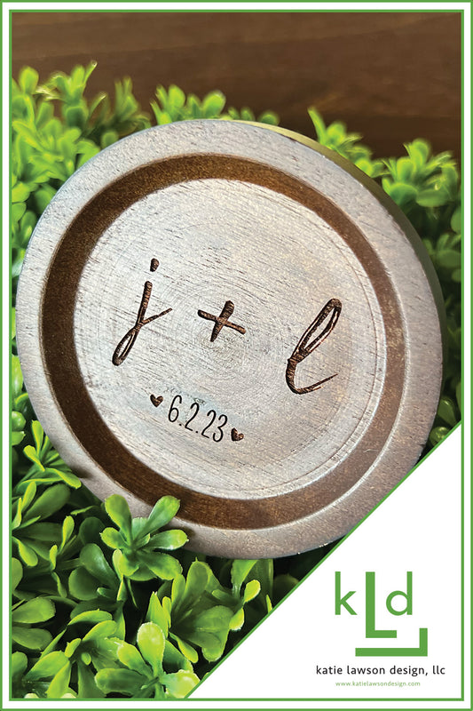Personalized Wooden Trinket/Ring Dish