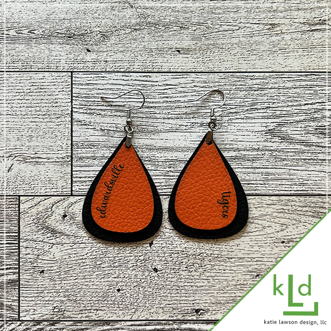 School Mascot Leatherette Earrings