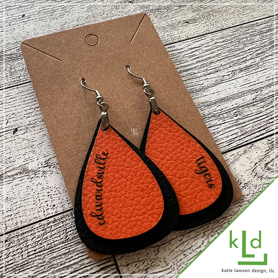 School Mascot Leatherette Earrings