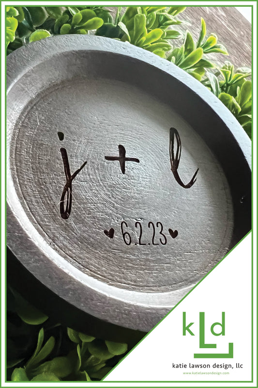 Personalized Wooden Trinket/Ring Dish