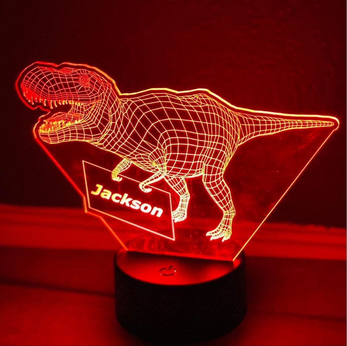 Personalized LED Dino Night Light