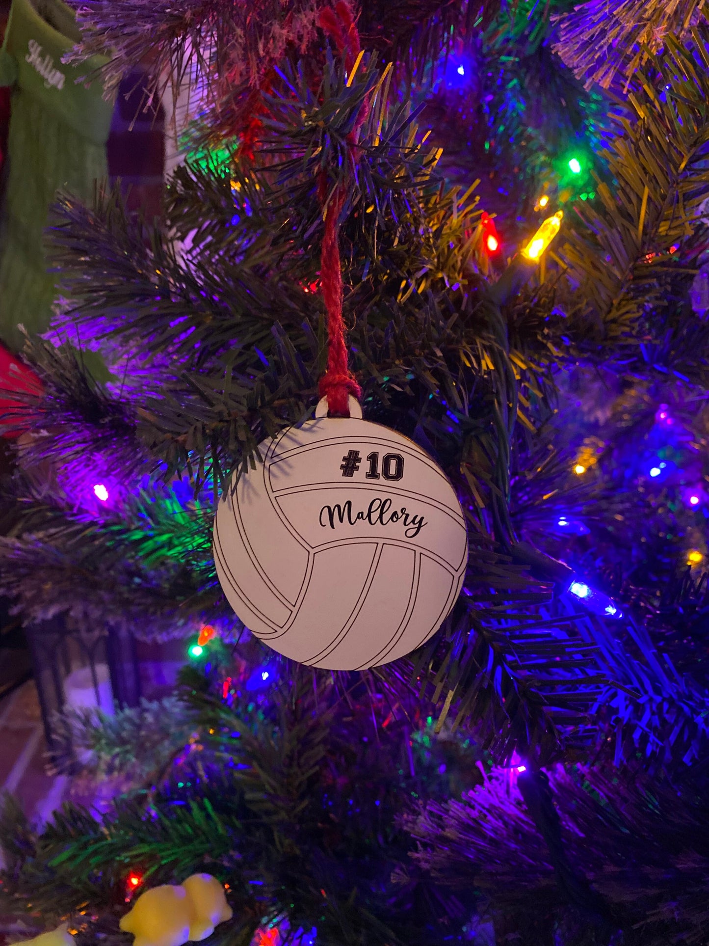 Personalized Volleyball Ornament