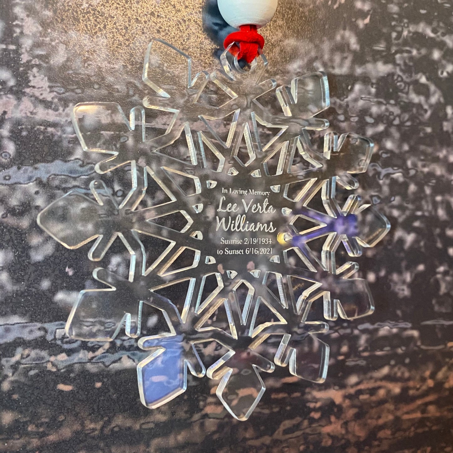 Snowflake Memorial Ornament