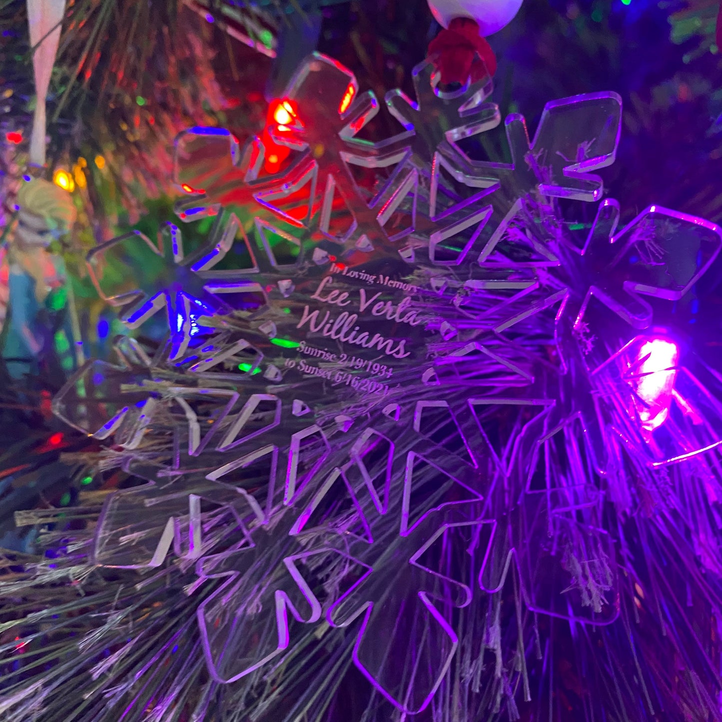 Snowflake Memorial Ornament